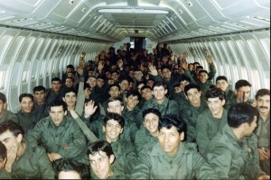 Soldados argetinos en Malvinas, 1982.