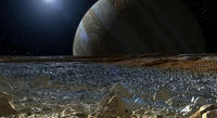 Recreación artística de Europa. Imagen: NASA/JPL-Caltech.