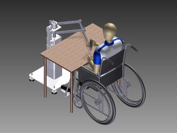 Simulación de un paciente en rehabilitación con uno de los robots. Imagen Instead Technologies