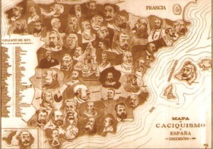 Mapa del caciquismo (portada del libro de Costa en edición francesa)