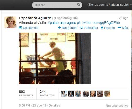 Esperanza Aguirre (EsperanzAguirre) en Twitter(1)