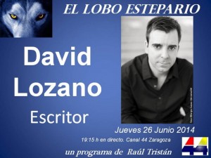 David Lozano,  escritor, en ‘El Lobo Estepario’