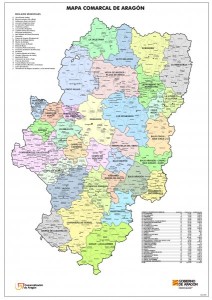 mapa comarcal aragon