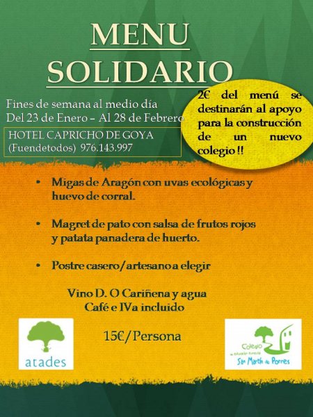 Menú Solidario Fuendetodos