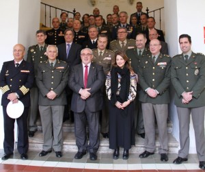 Autoridades militares asistentes a las Jornadas
