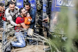 Refugiados sirios Idomeni Grecia Macedonia
